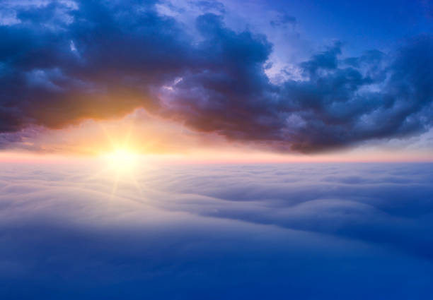 istock The sky above the clouds before dawn. Wonderful heavenly landscape. 1336134582