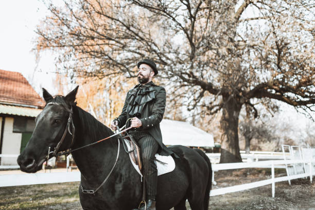 istock Clam Elegant Nobleman Enjoying Time Spent On Horseback 1336136007