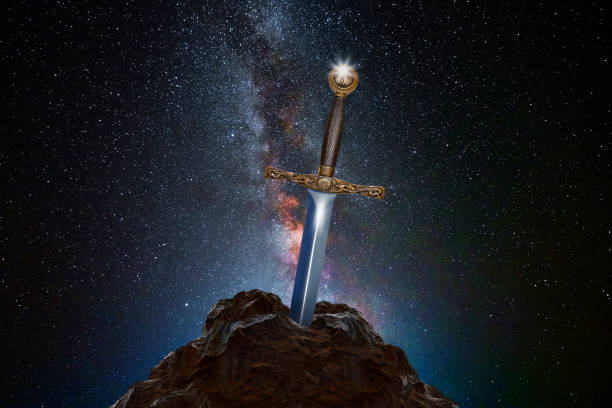 Sword stuck in a hard rock Sword stuck in a hard rock arthurian legend stock pictures, royalty-free photos & images