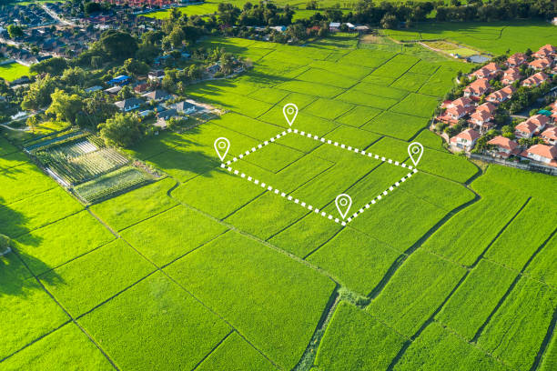 istock Land plot in aerial view for development or investment. 1336139649
