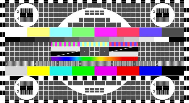 No signal TV, Television test screen in case of no signal. Test card or pattern, TV Resolution test charts background. Vector illustration No signal TV, Television test screen in case of no signal. Test card or pattern, TV Resolution test charts background. Vector illustration. film screening stock illustrations