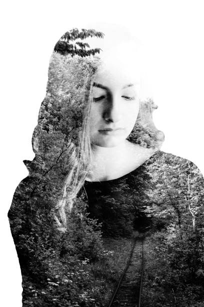 istock Double exposure attractive teenager model 1336147897
