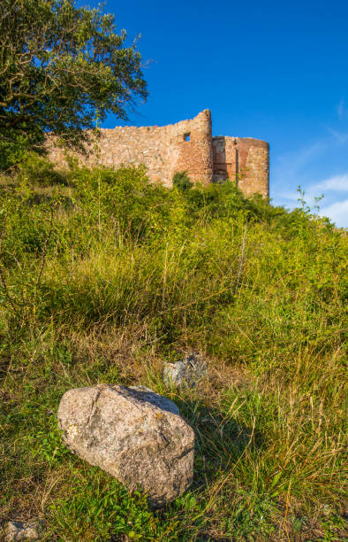замок хаммерсхус в борнхольме, дания - hammershus bornholm island denmark island стоковые фото и изображения