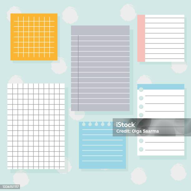 Note Like Paper Set Of Different Note Papers Paper Notes On Stickers Notepads And Memo ...