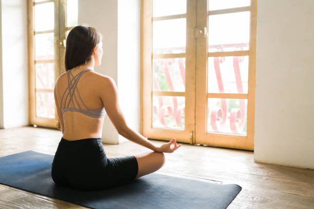 istock Yogi woman feeling calm and serene 1336153786