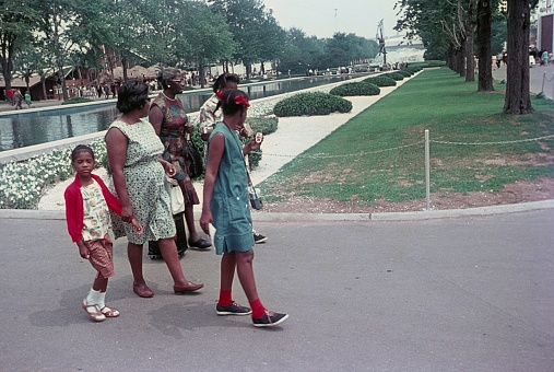 Washington DC, USA, 1964. African American family out for a walk in Washington DC.