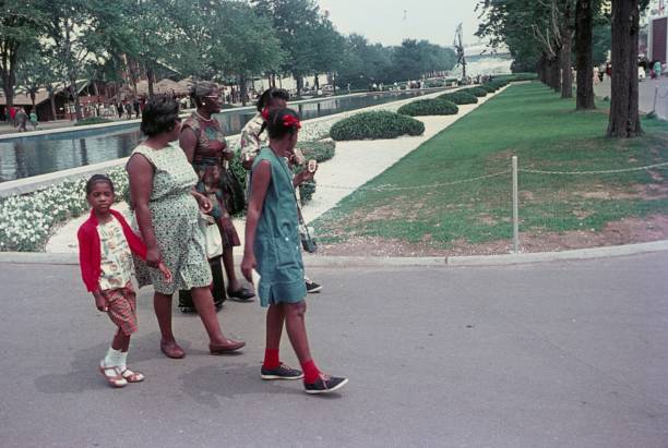 African American family on a walk in Washington DC Washington DC, USA, 1964. African American family out for a walk in Washington DC. pics of the black granny stock pictures, royalty-free photos & images