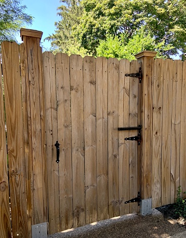New wooden gate