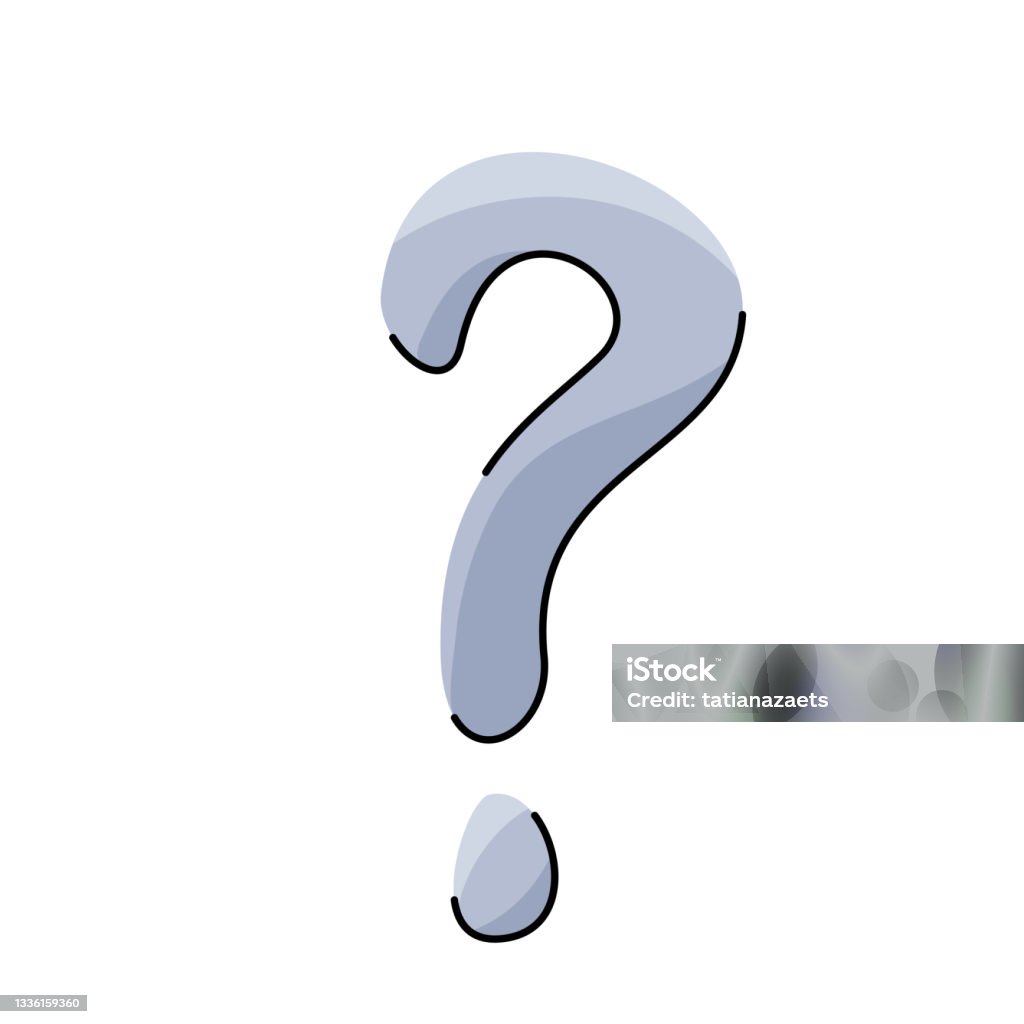 Question Vector Grey Large Grey Question Mark With Black Line Effect Vector Illustration ...