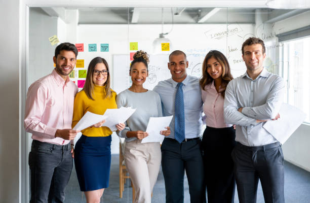 istock Group of business people working at the office 1336160912