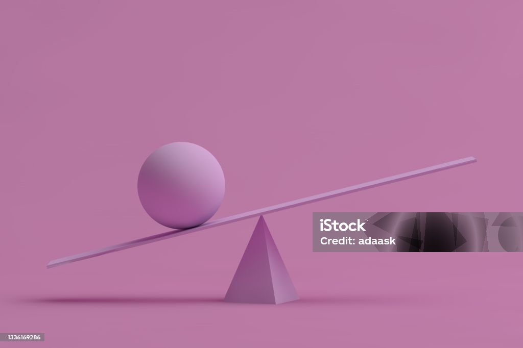Balanced geometric shapes Three Dimensional Stock Photo