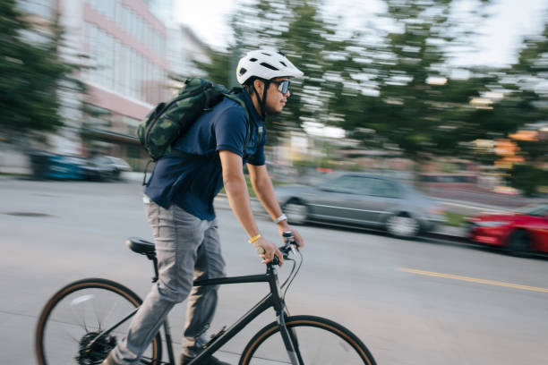 istock Bike Commuter Young Man In City Setting 1336170125