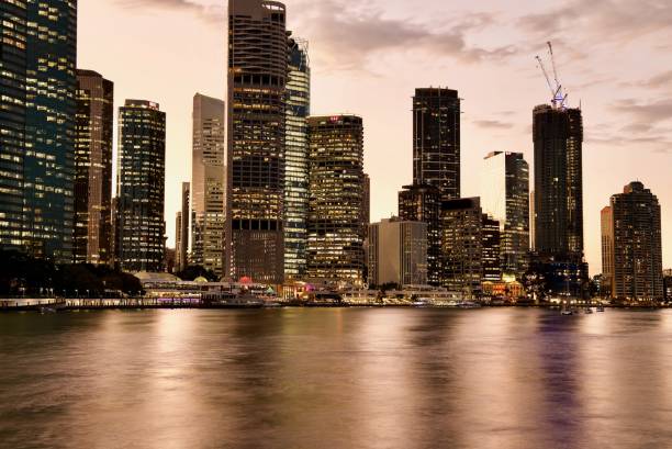 istock Brisbane City and riverscape with lights on! 1336170260