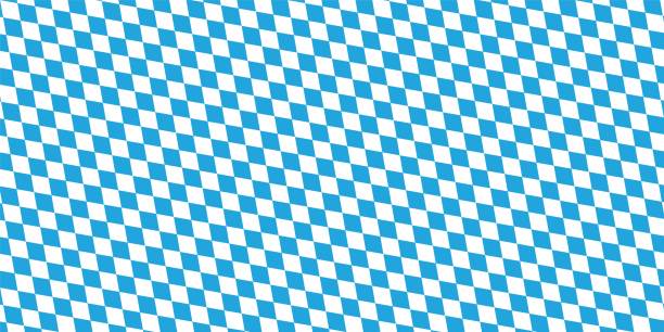 beer fest pattern with blue and white rhombus flag of bavaria beer fest blue checkered wallpaper vector diamonds background - bayern 幅插畫檔、美工圖案、卡通及圖標
