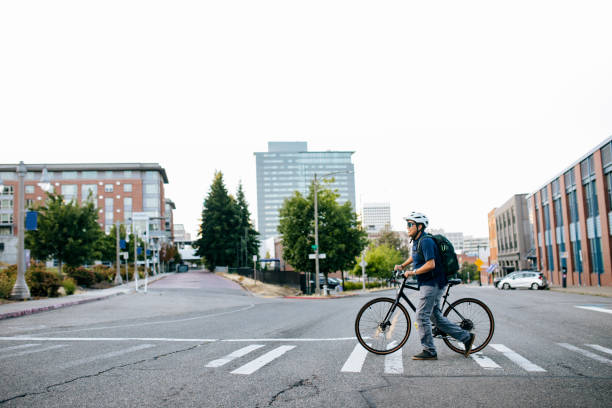 istock Bike Commuter Young Man In City Setting 1336170405