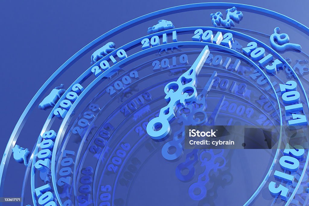 Nuevo año 2012 calendario - Foto de stock de Aguja de Reloj libre de derechos