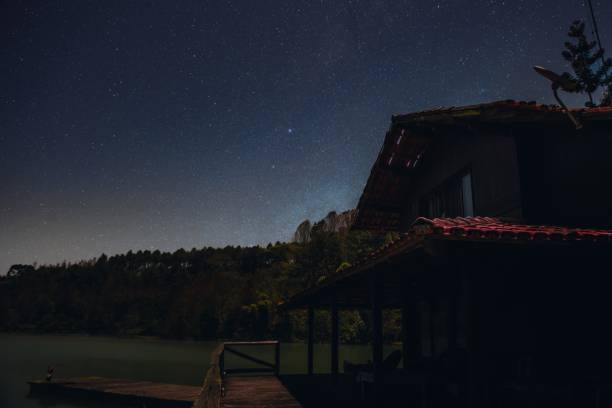 istock lake house with starry sky 1336175810