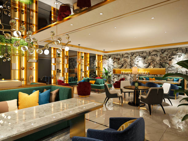 istock 3d render of cafe restaurant interior 1336176011