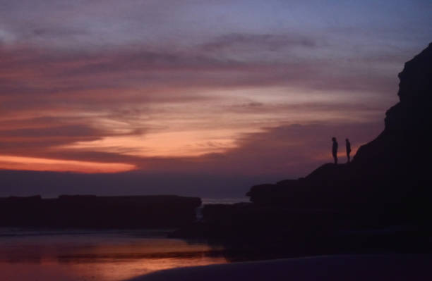 A Day To Remember. A Day To Remember Sunset at Torrey Pines, San Diego, California, USA. Blurry. north pacific ocean globe stock pictures, royalty-free photos & images