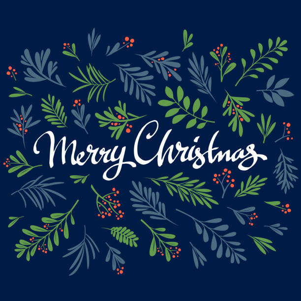 рождественский цветочный дизайн сине-зеленый - silhouette backgrounds floral pattern vector stock illustrations