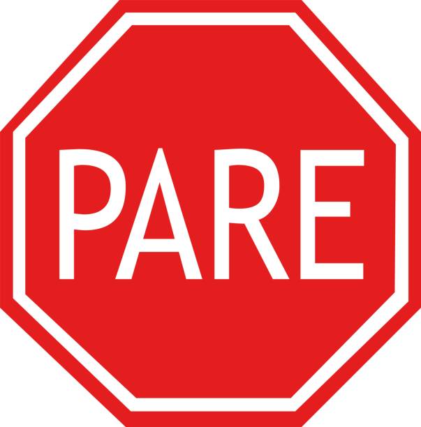 istock Vector illustration of road sign emoticon - pare road sign 1336179370