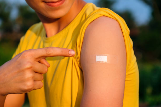 istock A young caucasian man showing their hand after vaccination 1336179964