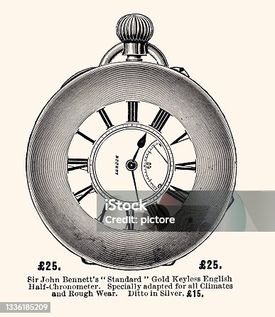 istock ANTIQUE POCKET WATCH  ( XXXL resolution  with lots of details) 1336185209