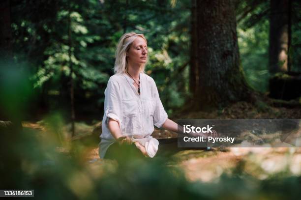 Outdoor Meditation Stock Photo - Download Image Now - Meditating, Zen-like, Yoga