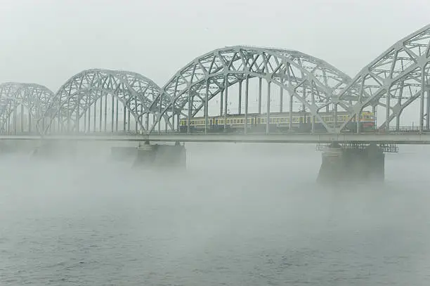 Photo of foggy bridge