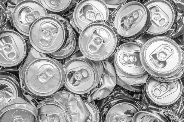 istock recycle aluminum metal crushed can waste background 1336192281