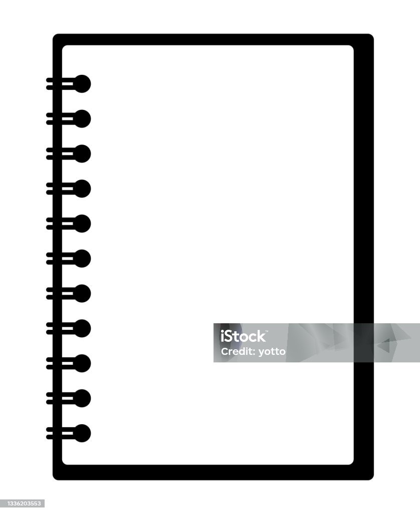 Ring Notebook Vector Ring Notebook Frame Isolated Vector Illustration Stock Illustration ...