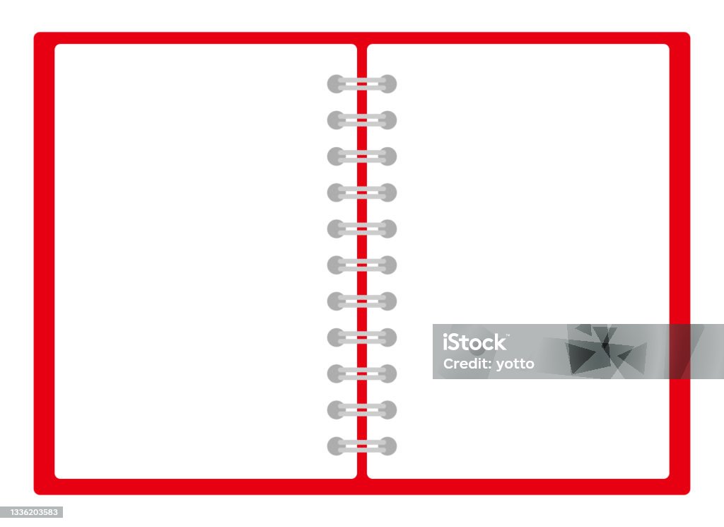 Ring Notebook Vector Ring Notebook Frame Isolated Vector Illustration Stock Illustration ...