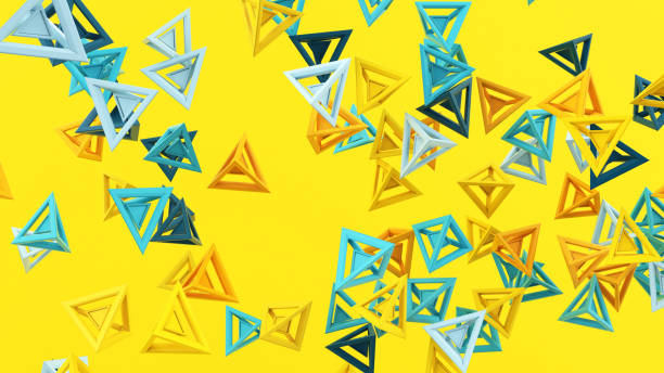 istock Colorful Pyramids. Abstract Background with Geometric Shapes. 1336204301