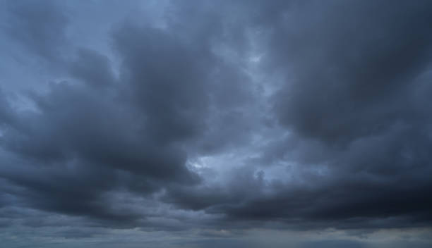 istock Dramatic dark clouds sky with thunder storm and rain. Abstract nature landscape background. 1336205618