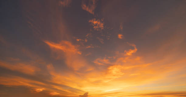 istock Sunset sky. Abstract nature background. Dramatic blue with orange colorful clouds in twilight time. 1336205626