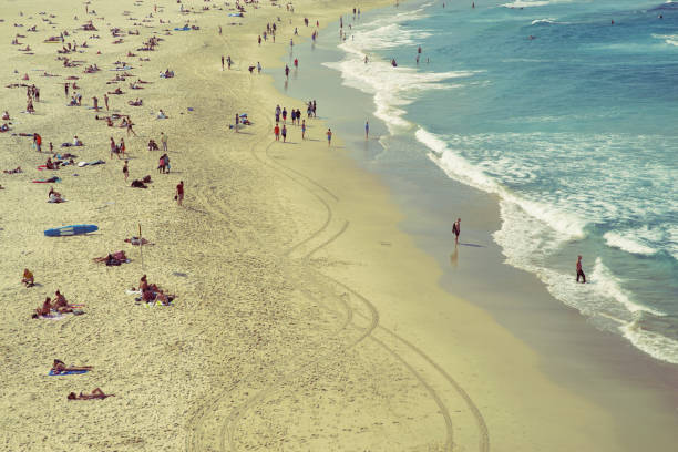 People enjoying activities in Bondi Beach, Australia
