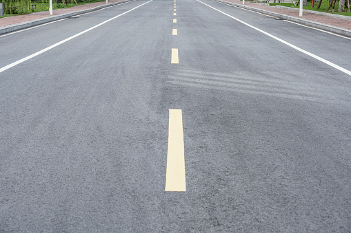 Empty roads in modern cities