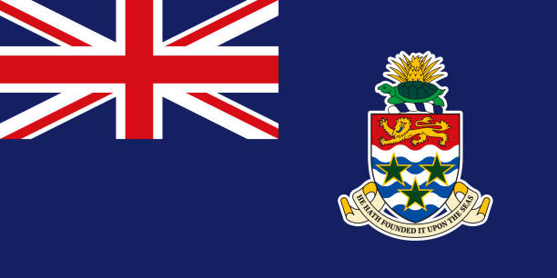 ilustraciones, imágenes clip art, dibujos animados e iconos de stock de islas caimán bandera del caribe - insignia british flag coat of arms uk