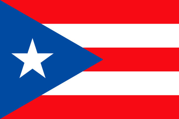 プエルトリコカリブ海の旗の連邦 ベクターアートイラスト