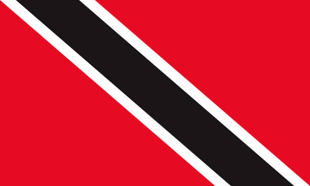 Republic of Trinidad and Tobago Caribbean Flag The flag of the Republic of Trinidad and Tobago. Drawn in the correct aspect ratio. File is built in the CMYK color space for optimal printing, and can easily be converted to RGB without any color shifts. port of spain stock illustrations