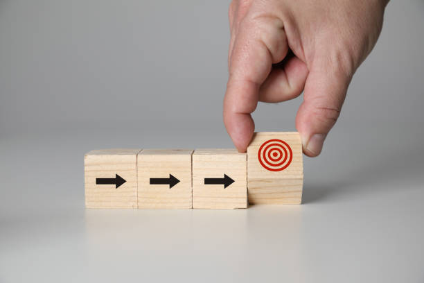 istock Ladder of success change leadership target 1336218920