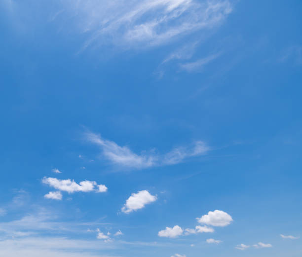 istock Panoramic view of clear blue sky and clouds, clouds with background. 1336219795