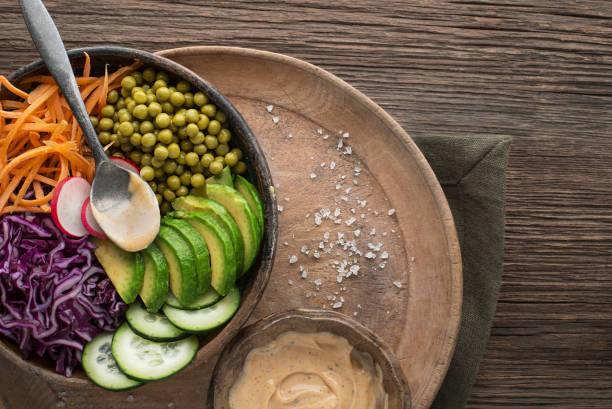 istock Vegetable dish with avocado and cooked vegetables 1336230438