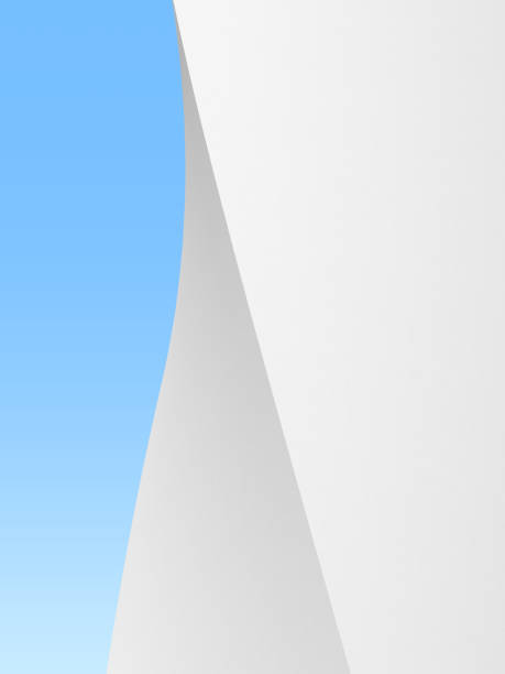 istock Abstract white curve architecture, Concave and convex, Twisted building. 3d rendering. 1336231516