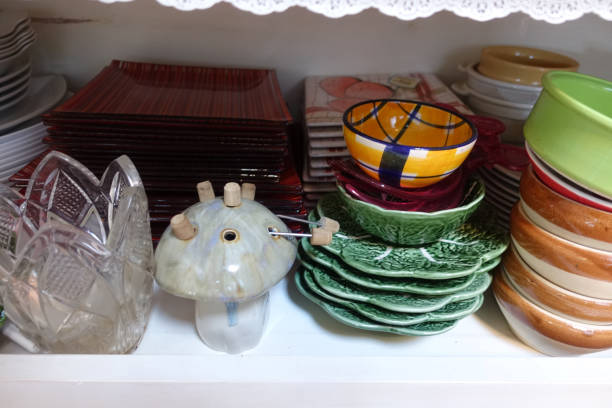 istock Various crockery  Flea market  Table and kitchen utensils 1336231724