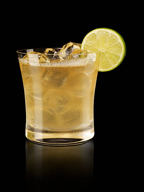 A glass of margarita on the rocks stock photo