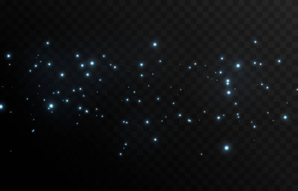 Vector blue light particles. Magic dust, glare, magic glow, blue light. Stars, space, sky. Vector blue light particles. Magic dust, glare, magic glow, blue light. Stars, space, sky. Vector. blue sparks stock illustrations