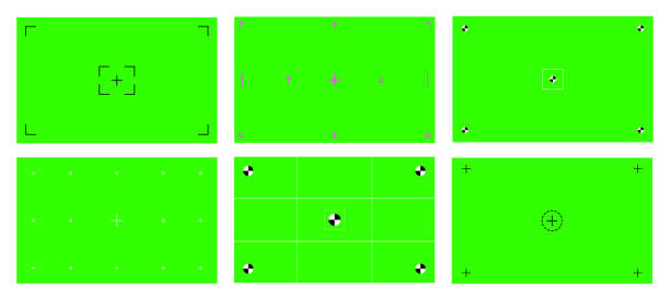 зеленый цветной цветной фоновый экран плоский стиль дизайн векторная иллюстрация набор. - distance marker stock illustrations