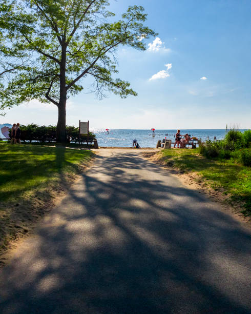 spiaggia di verona del lago oneida - oneida foto e immagini stock