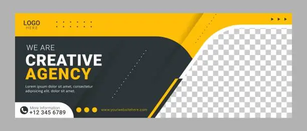 Vector illustration of Corporate business digital agency social media cover banner template